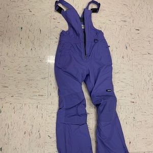Lands End purple overall bib snow pants size 7/8